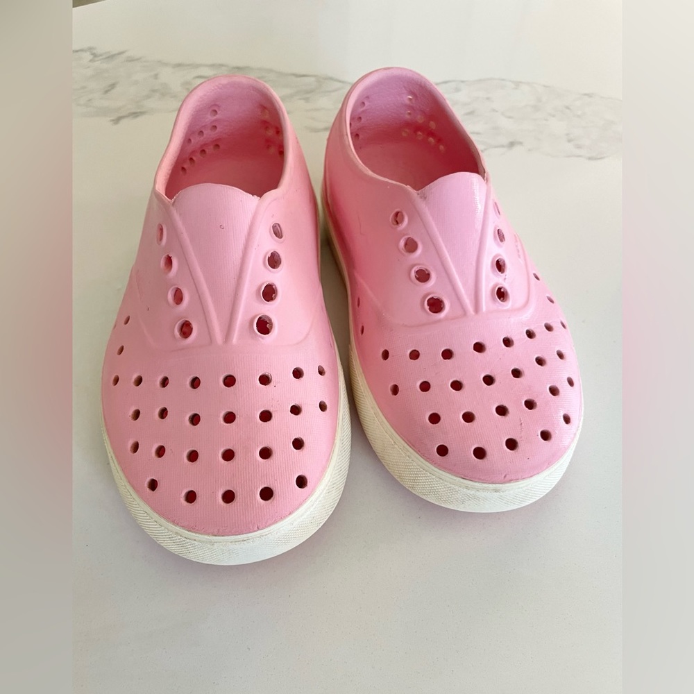 Kids pink Native shoes size 11